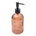 Amber soap dispenser (Ridged Glass)
