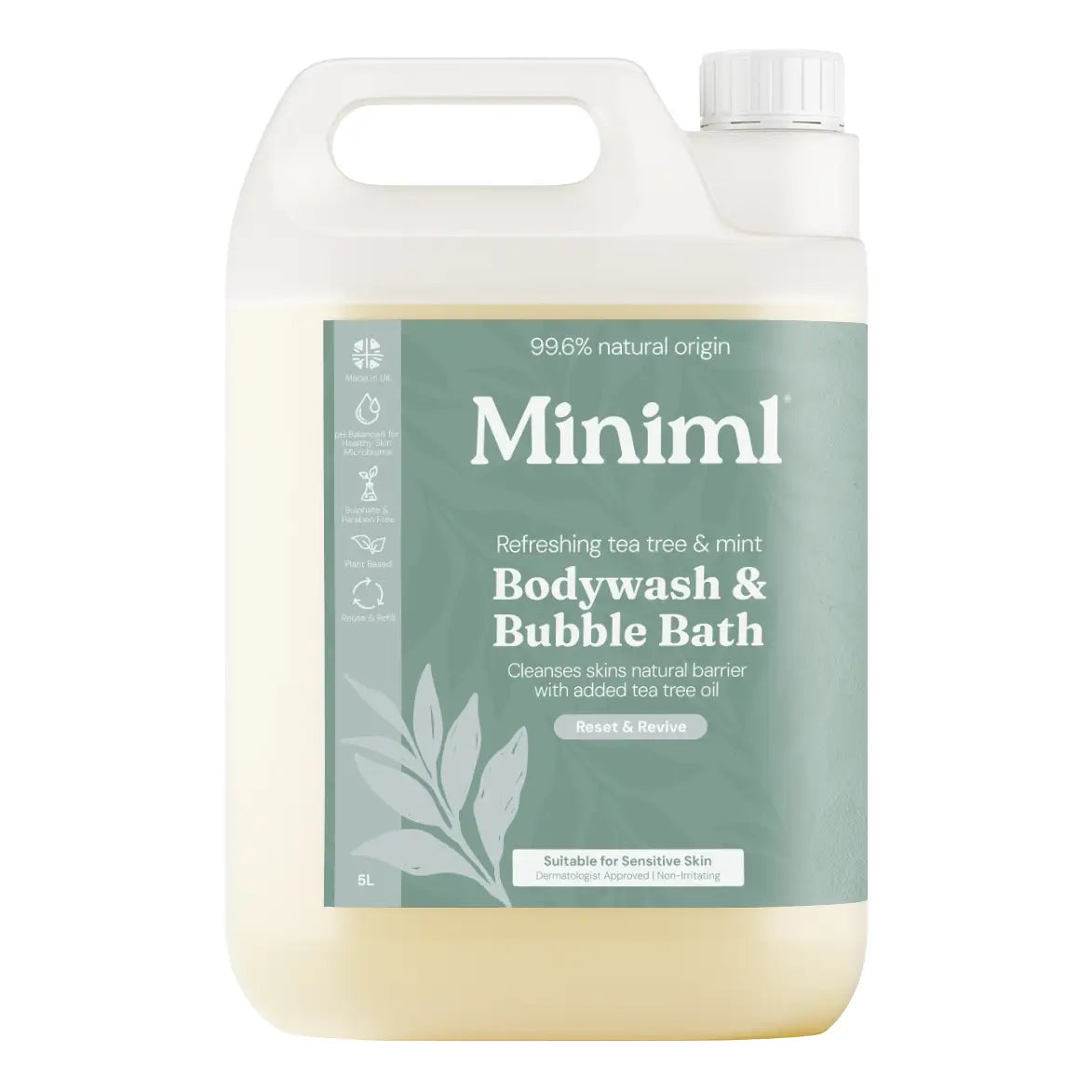 Bodywash and Bubble Bath – Teatree and Mint. (Miniml)