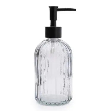 Clear Soap dispenser (ridged glass)