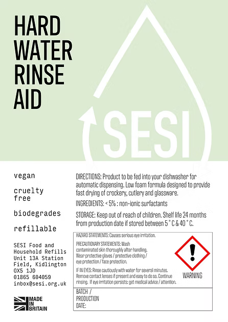 Hard Water Rinse Aid - refill
