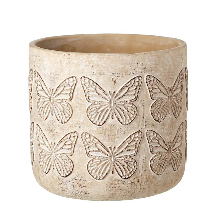 Large Rustic Butterfly Pot