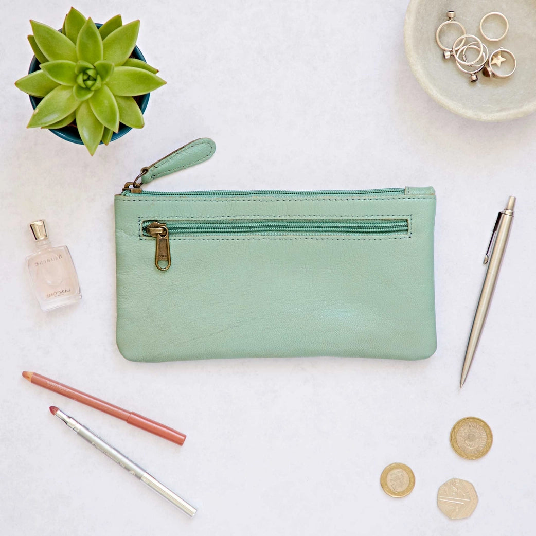 Purse (mint, blue and orange)