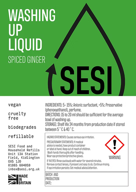 Washing Up Liquid - refill
